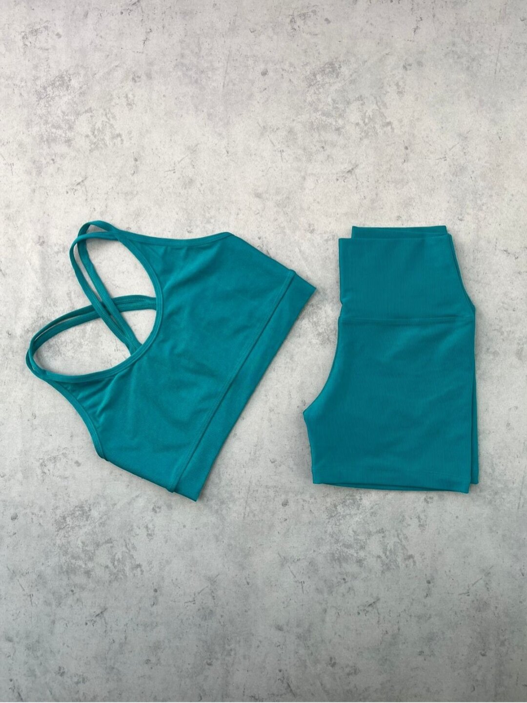 Short Básico + Top Luna- Compressão Turquesa Urban