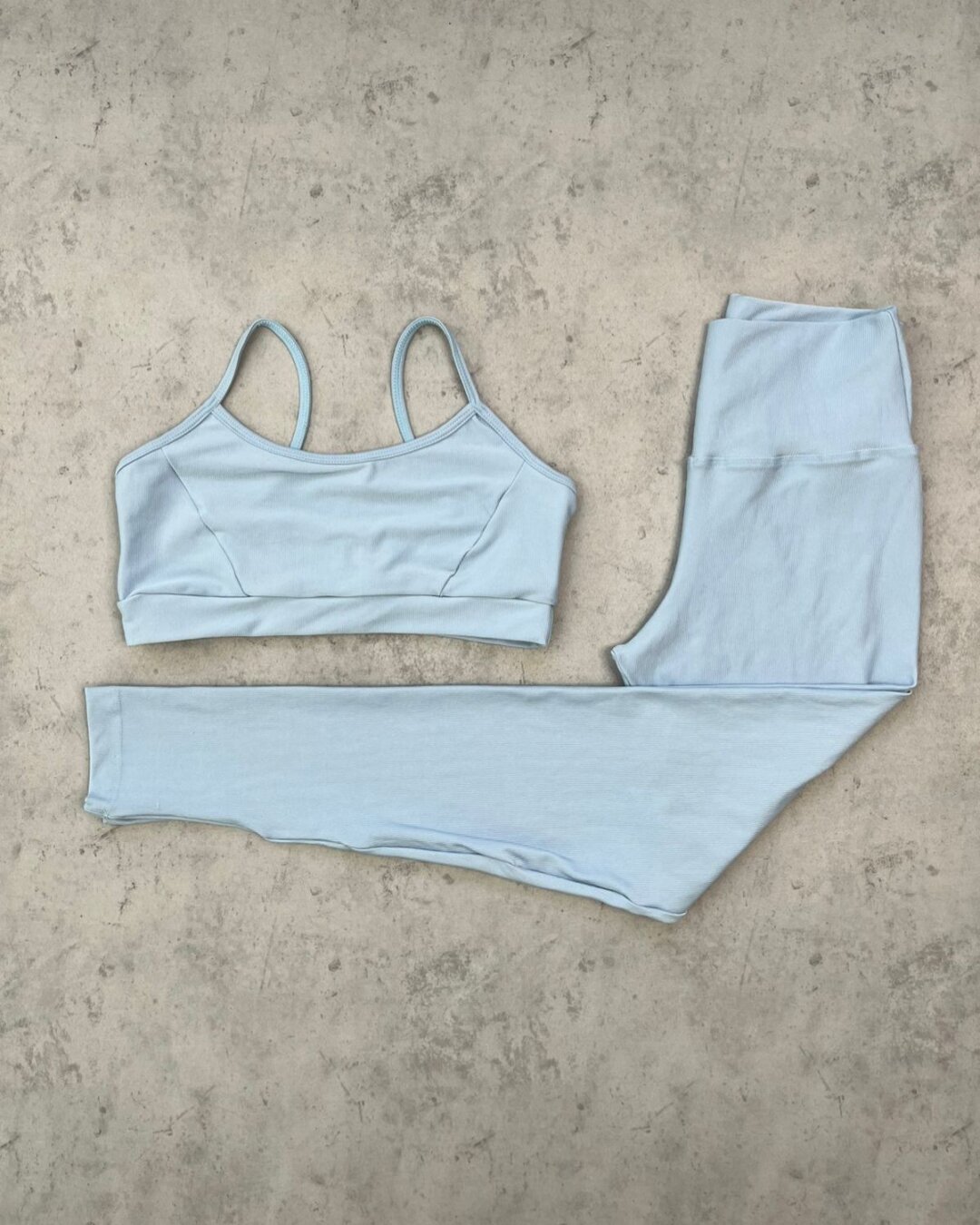 Legging Básica + Top Manu – Compressão Blue Ice