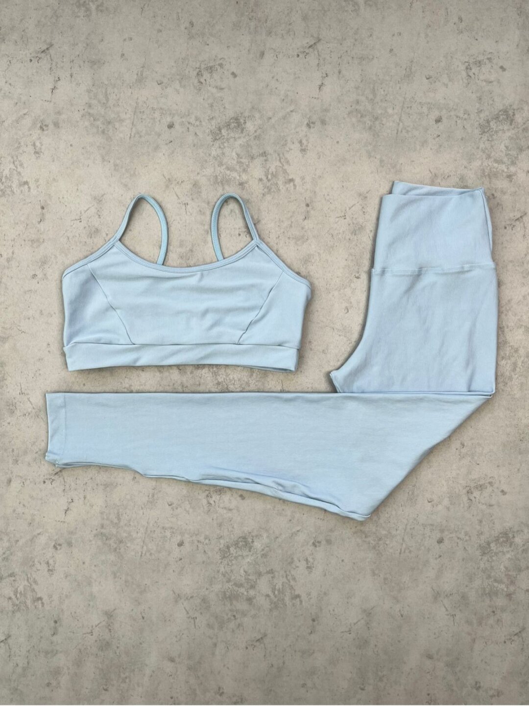 Legging Básica + Top Manu – Compressão Blue Ice