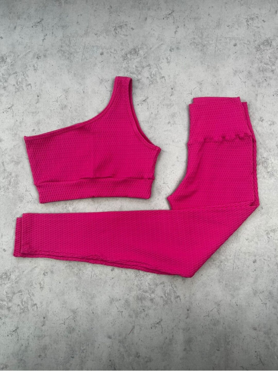 Legging Básica + Top Sophia - Textura Prisma Rosa Pink