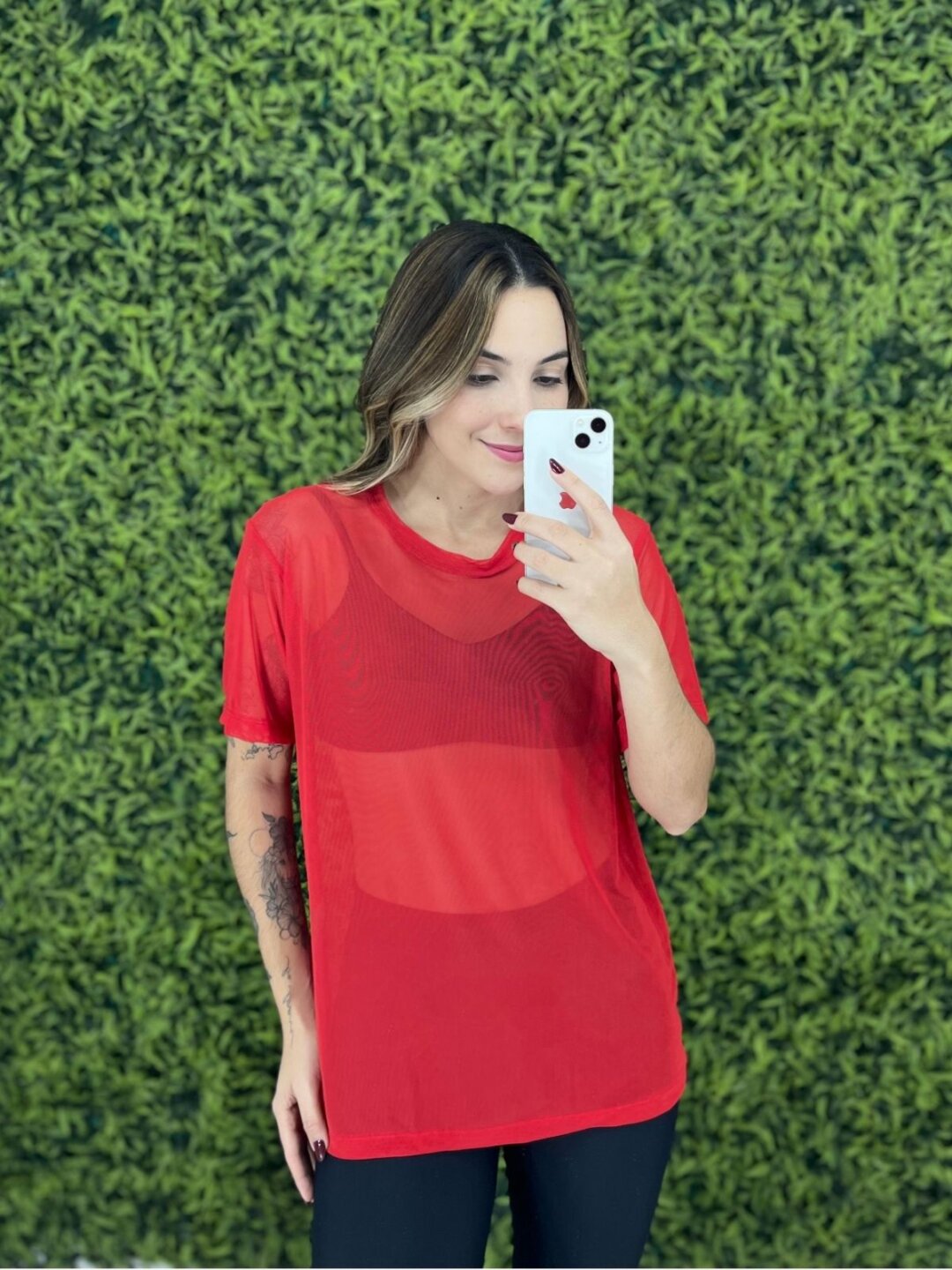 Blusão de Tule - Vermelho