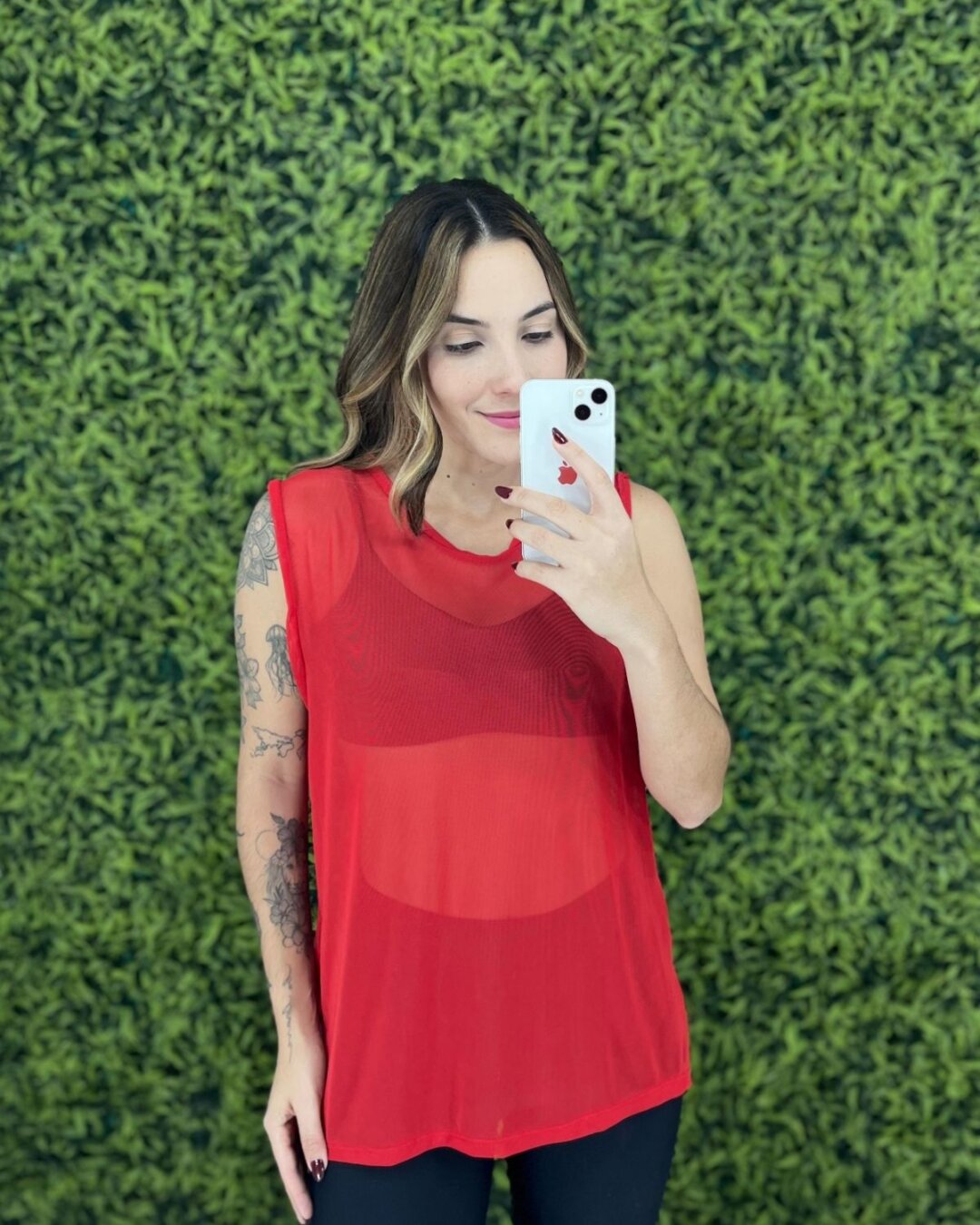 Regata Basic de Tule - Vermelho