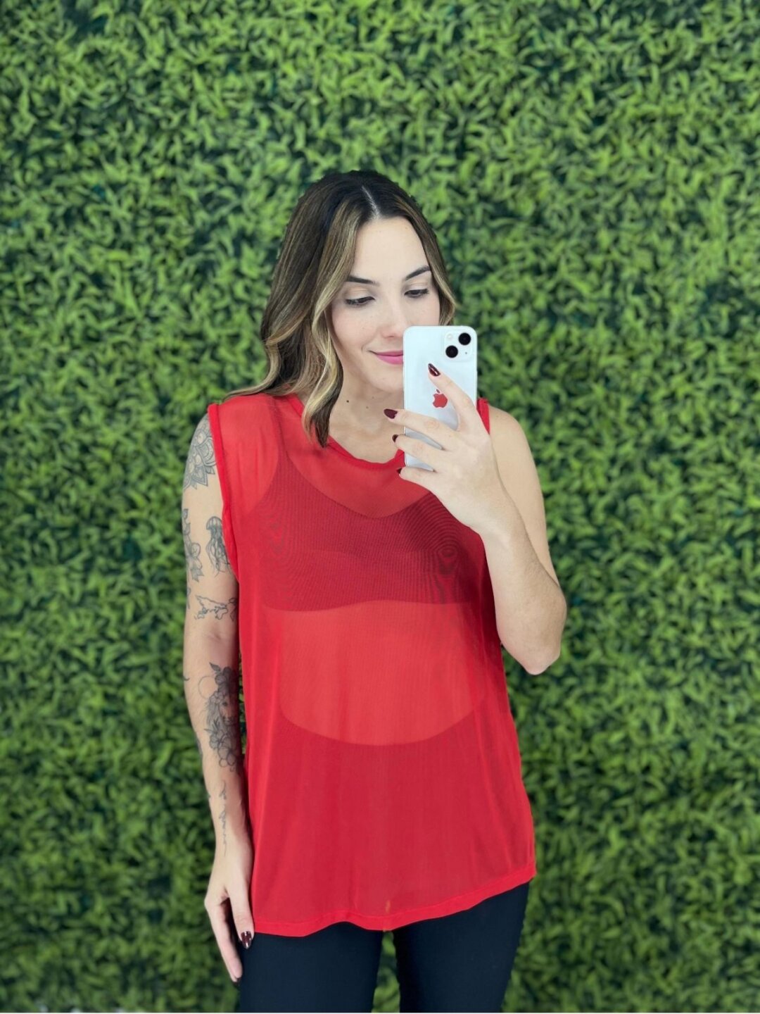 Regata Basic de Tule - Vermelho