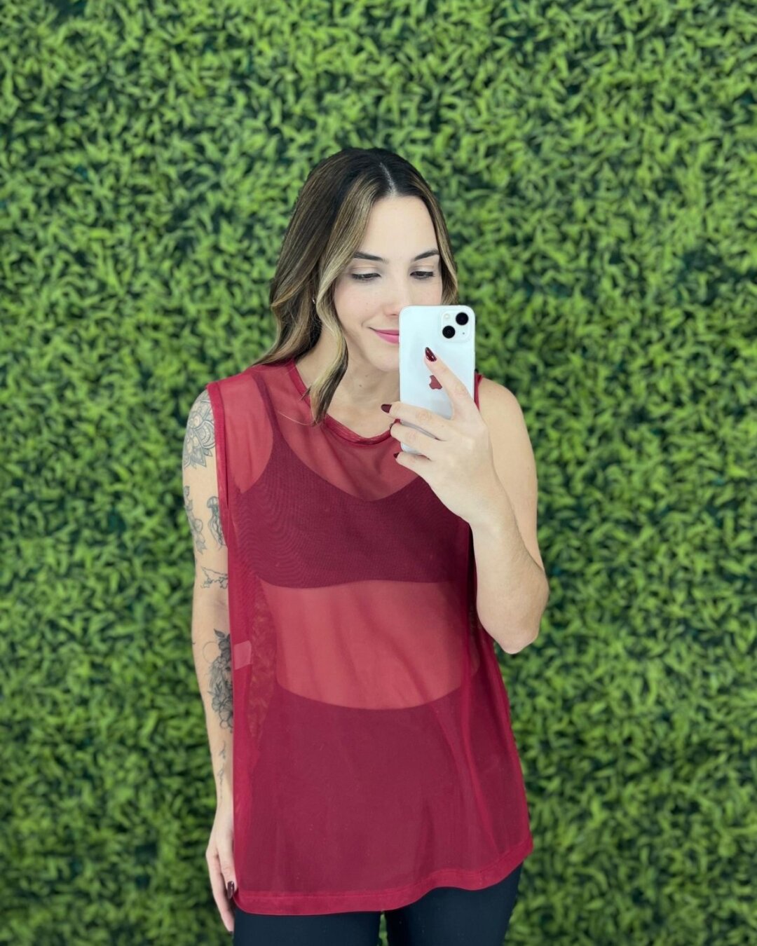 Regata Basic de Tule - Cereja