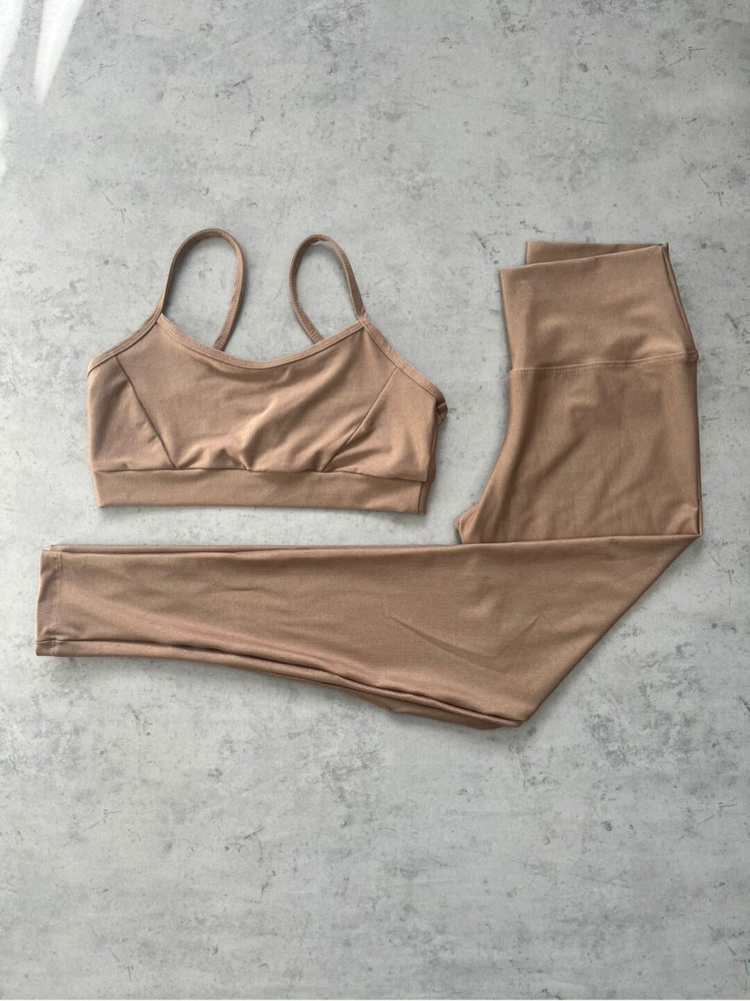 Legging Básica + Top Manu – Compressão Cappuccino