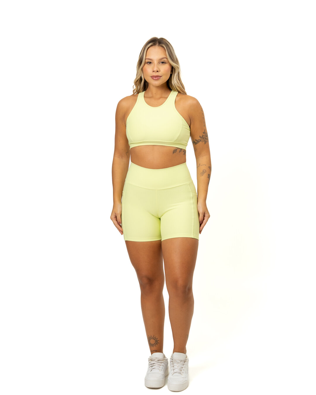 Bermuda c/ Bolso + Top Aline - Light Verde Claro
