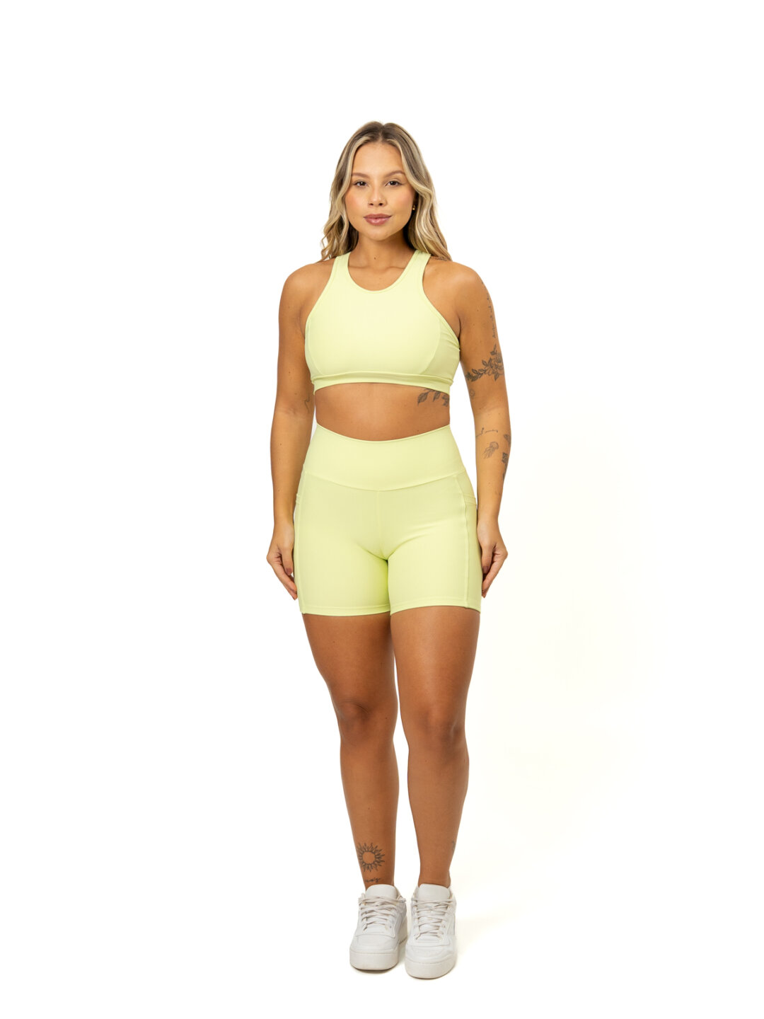 Bermuda c/ Bolso + Top Aline - Light Verde Claro