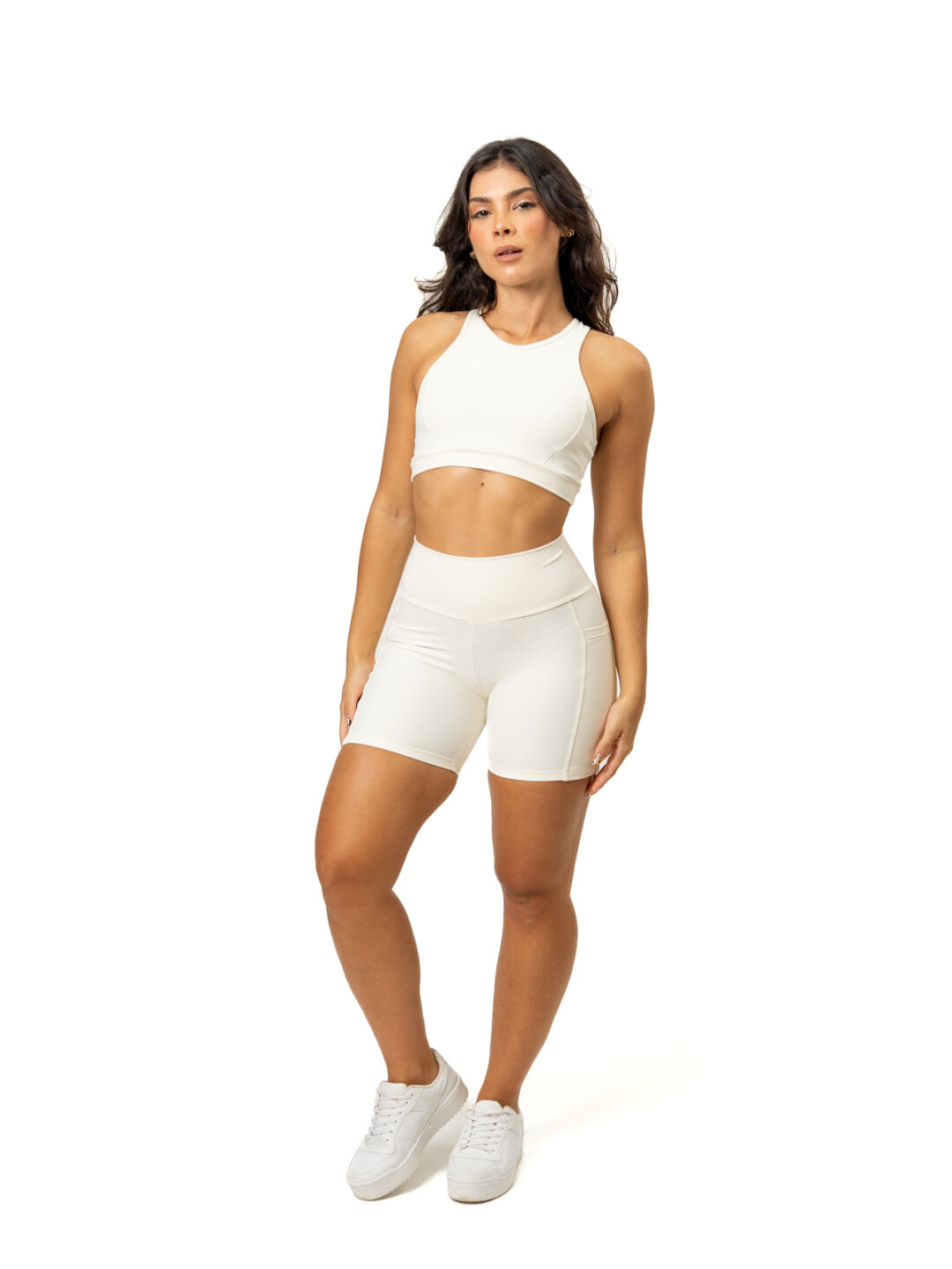 Bermuda c/ Bolso + Top Aline - Light Off White