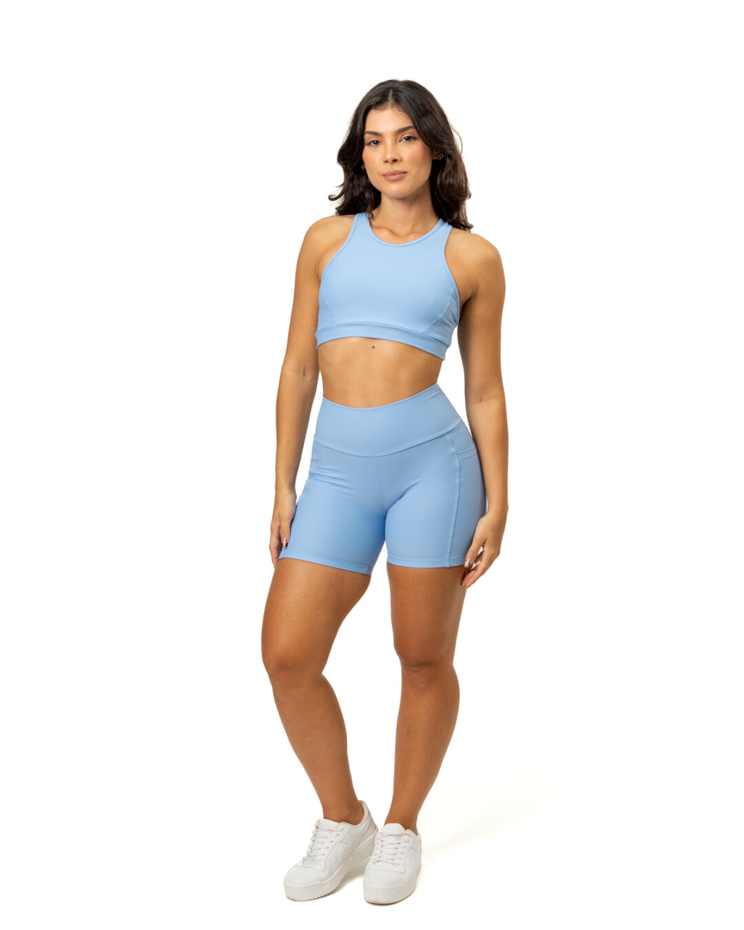 Bermuda c/ Bolso + Top Aline - Light Blue Ice