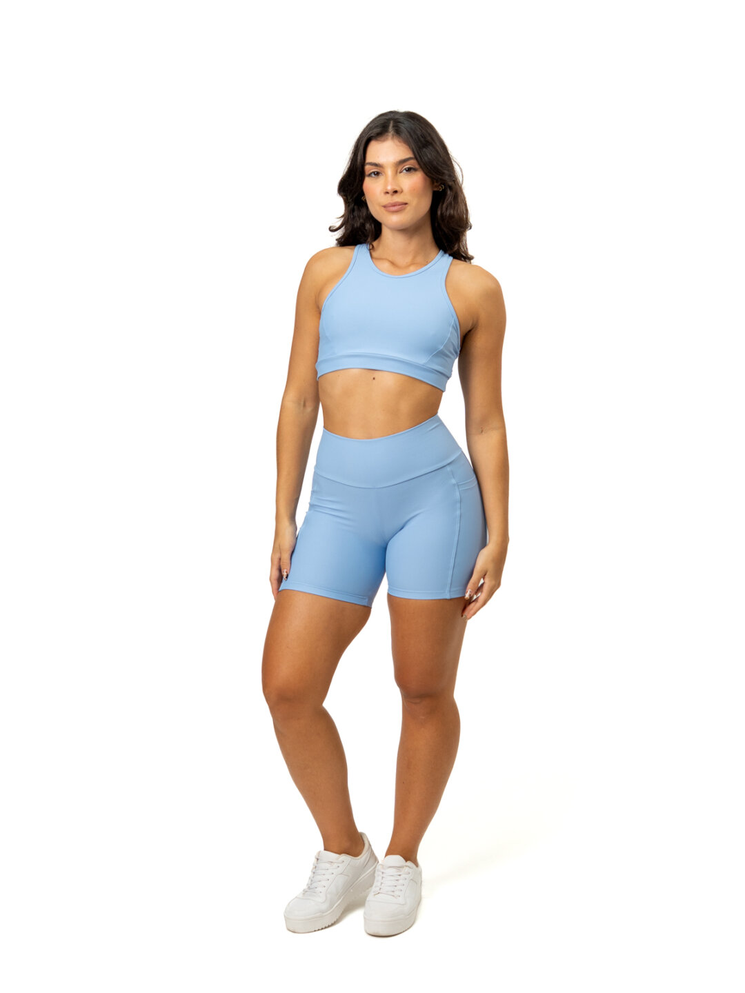 Bermuda c/ Bolso + Top Aline - Light Blue Ice