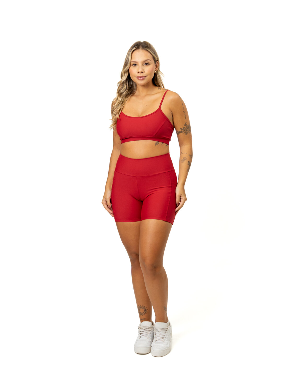 Bermuda c/ Bolso + Top Manu - Light Vermelho