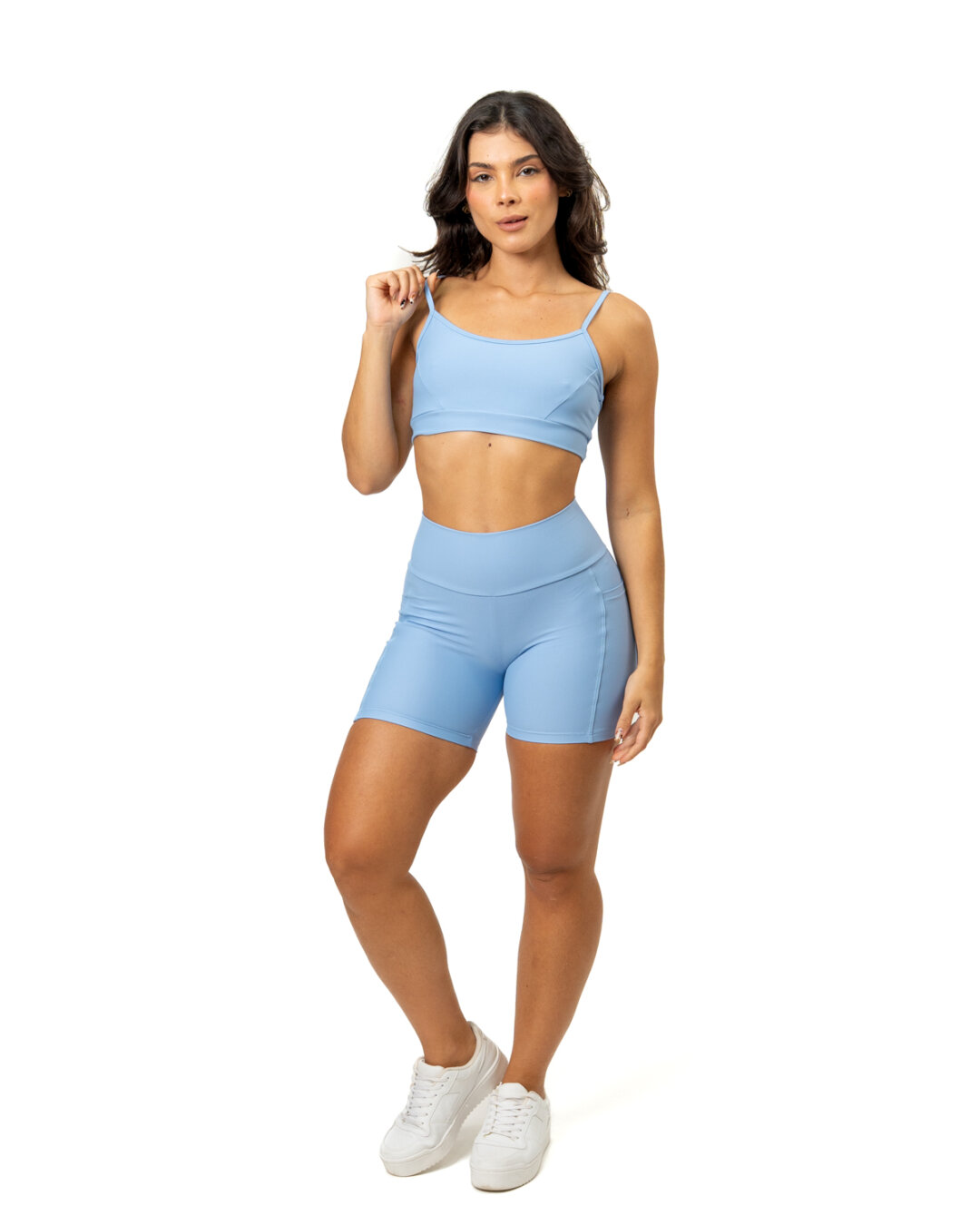 Bermuda c/ Bolso + Top Manu - Light Blue Ice