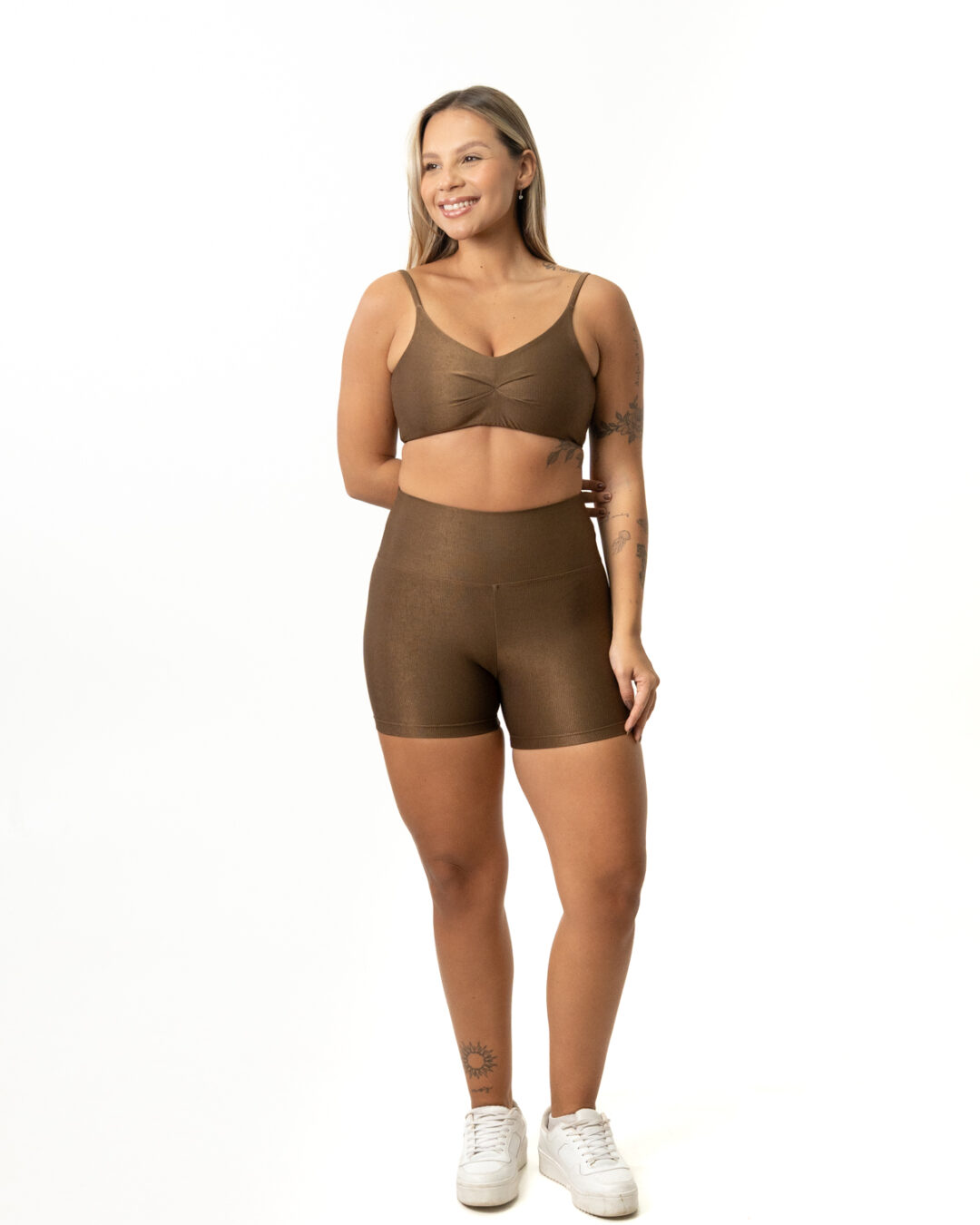 Short Básico+ Top Lívia - Compressão Nozes