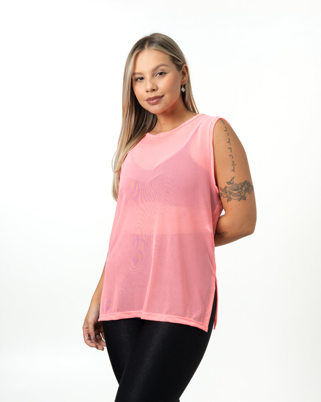 Regata Basic de Tule - Rosa Neon