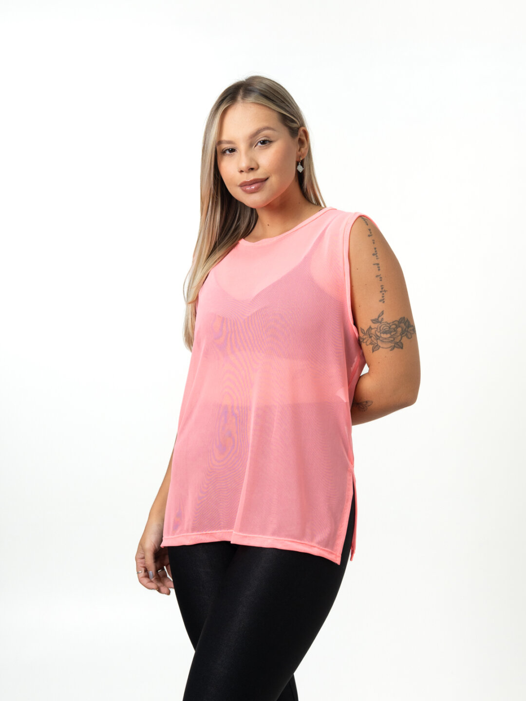 Regata Basic de Tule - Rosa Neon