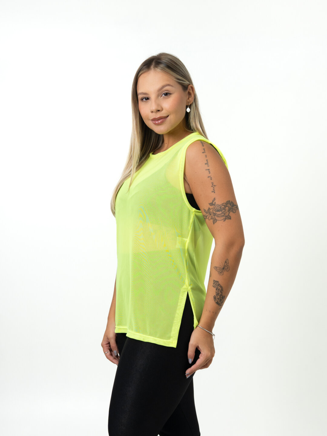 Regata Basic de Tule - Amarelo Neon - Image 3