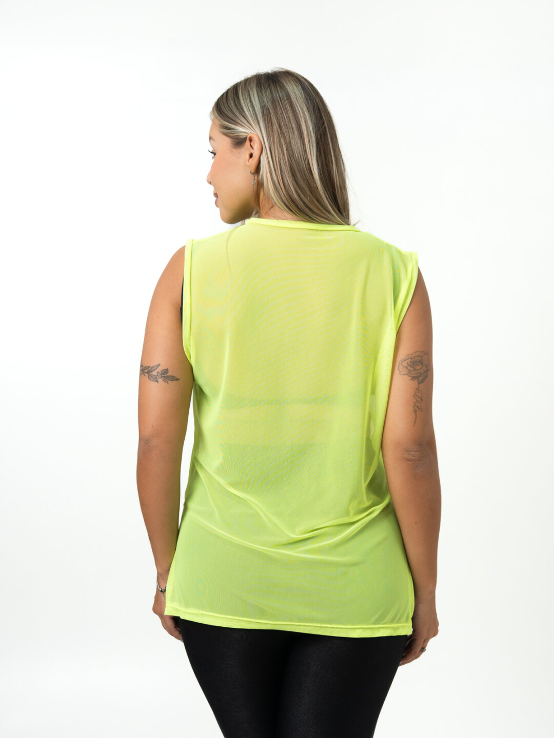 Regata Basic de Tule - Amarelo Neon - Image 2