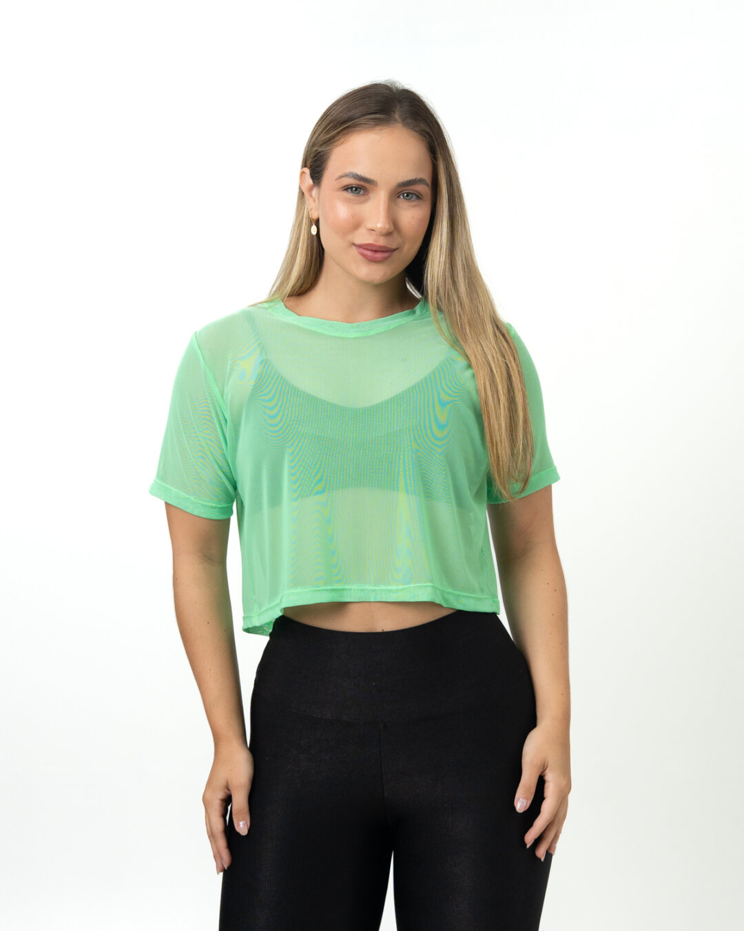Cropped de Tule - Verde Flúor