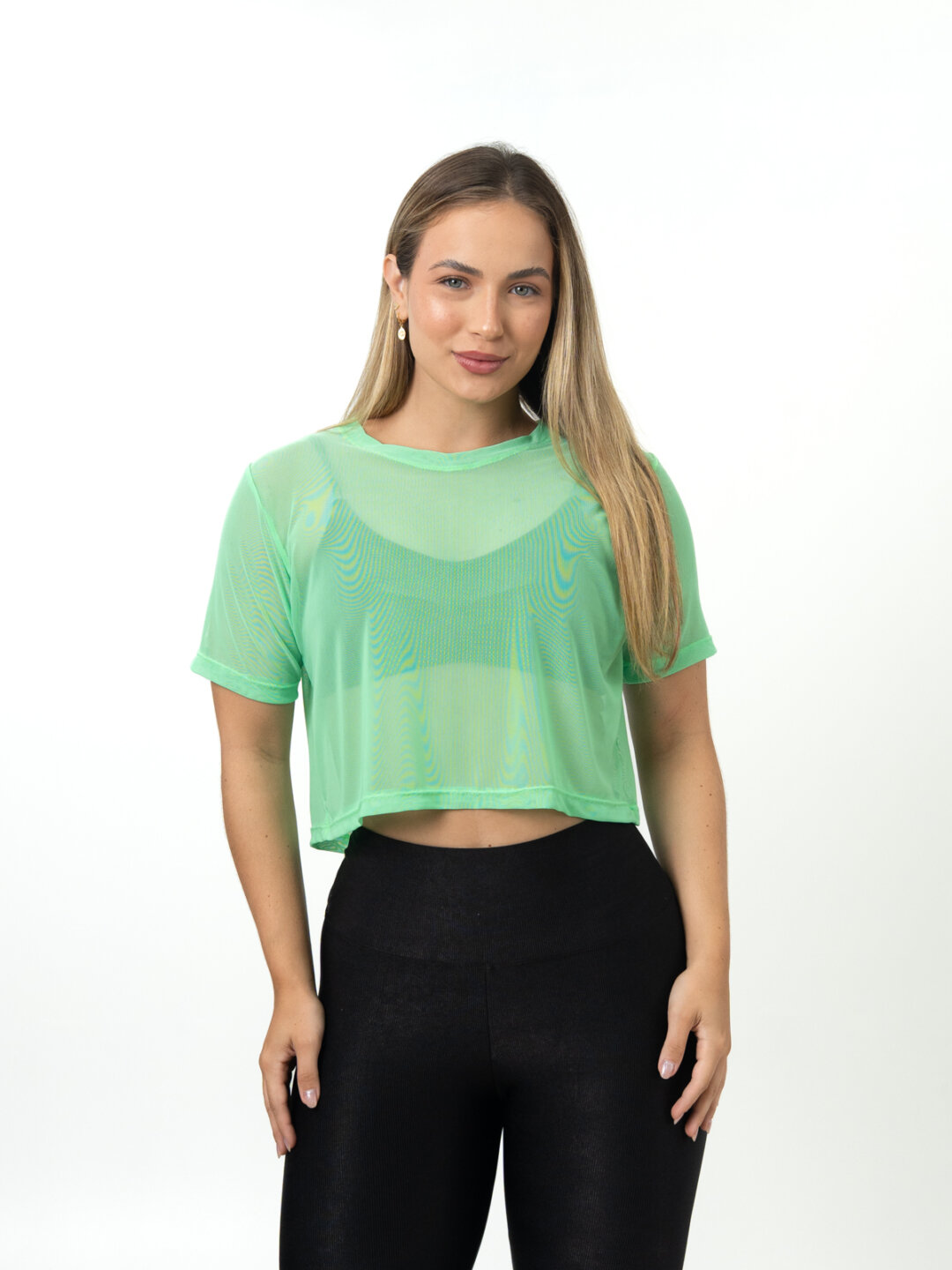 Cropped de Tule - Verde Flúor