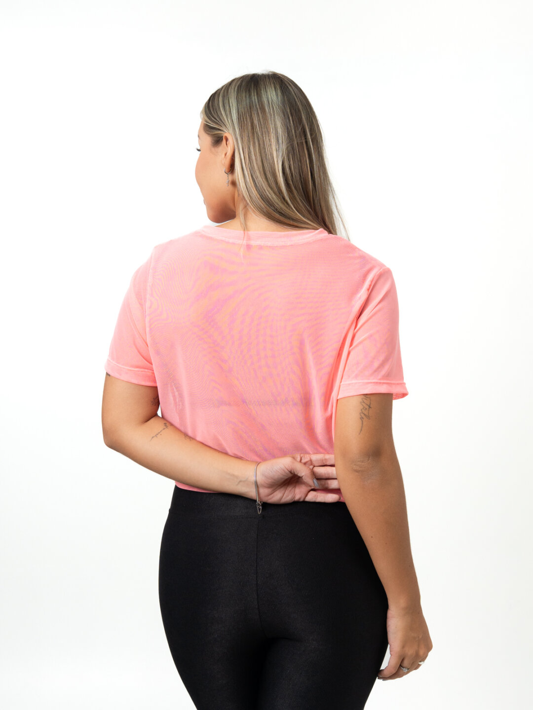 Cropped de Tule - Rosa Neon - Image 2