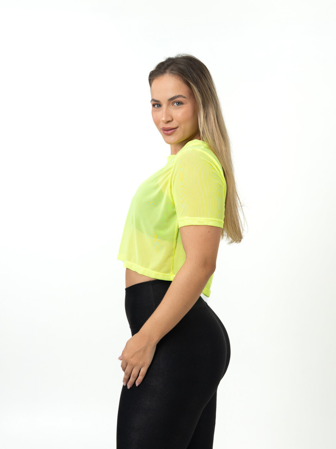 Cropped de Tule - Amarelo Neon - Image 3