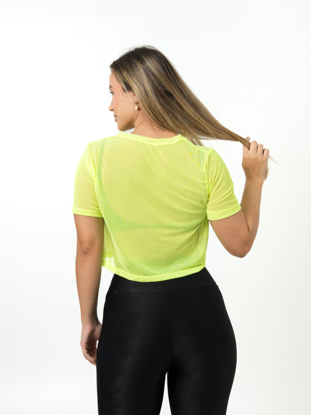 Cropped de Tule - Amarelo Neon - Image 2