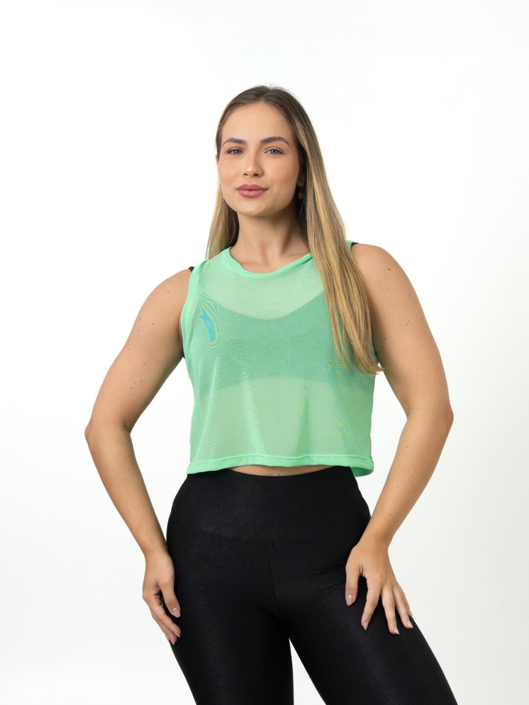 Cropped Regata de Tule - Verde Flúor