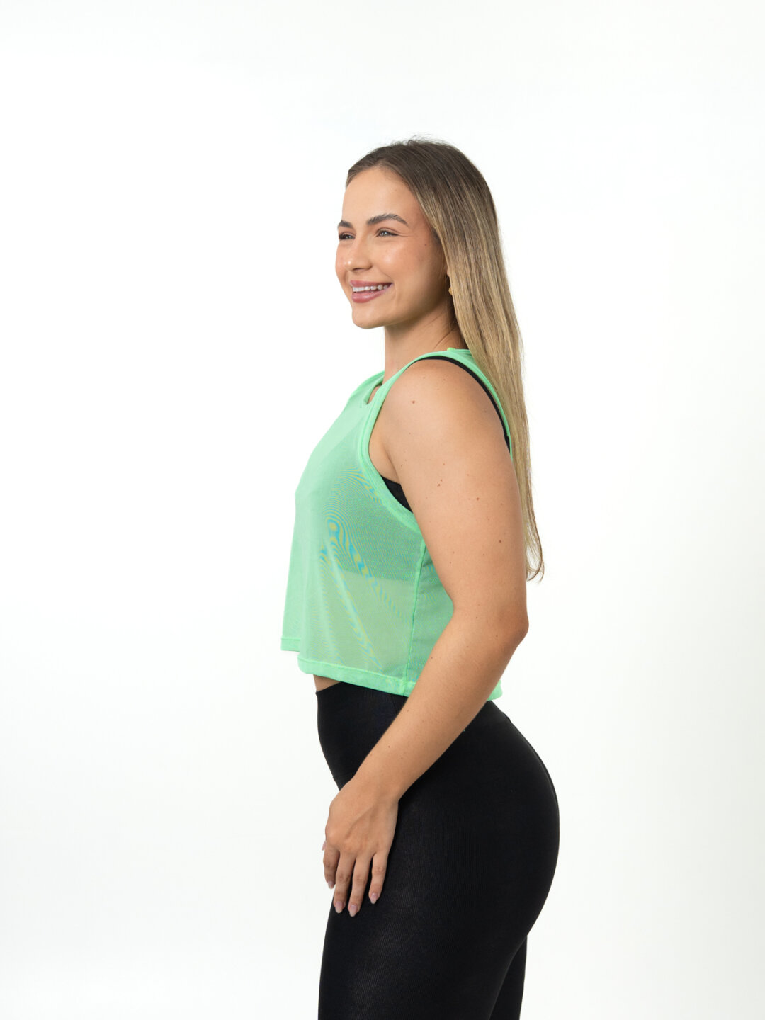 Cropped Regata de Tule - Verde Flúor - Image 3