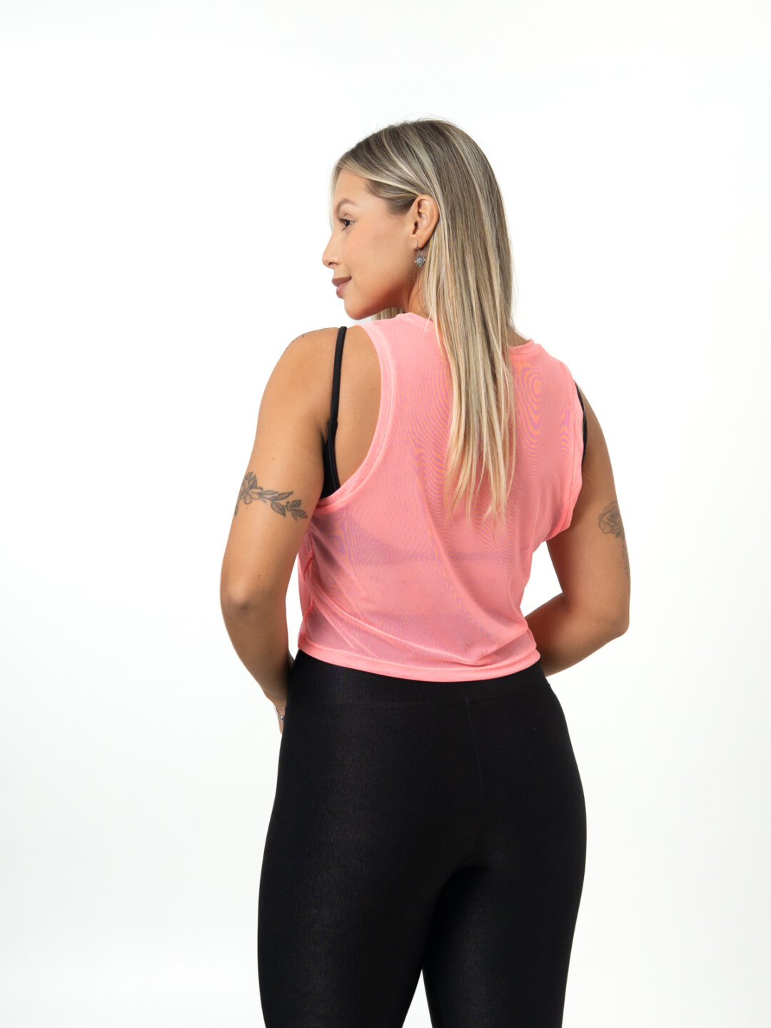 Cropped Regata de Tule - Rosa Neon - Image 2