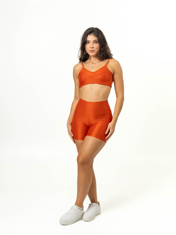 Short Básico + Top Lívia - Compressão Terracota