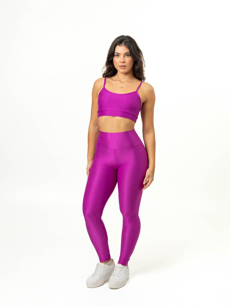 Legging Básica + Top Manu – Compressão Púrpura - G