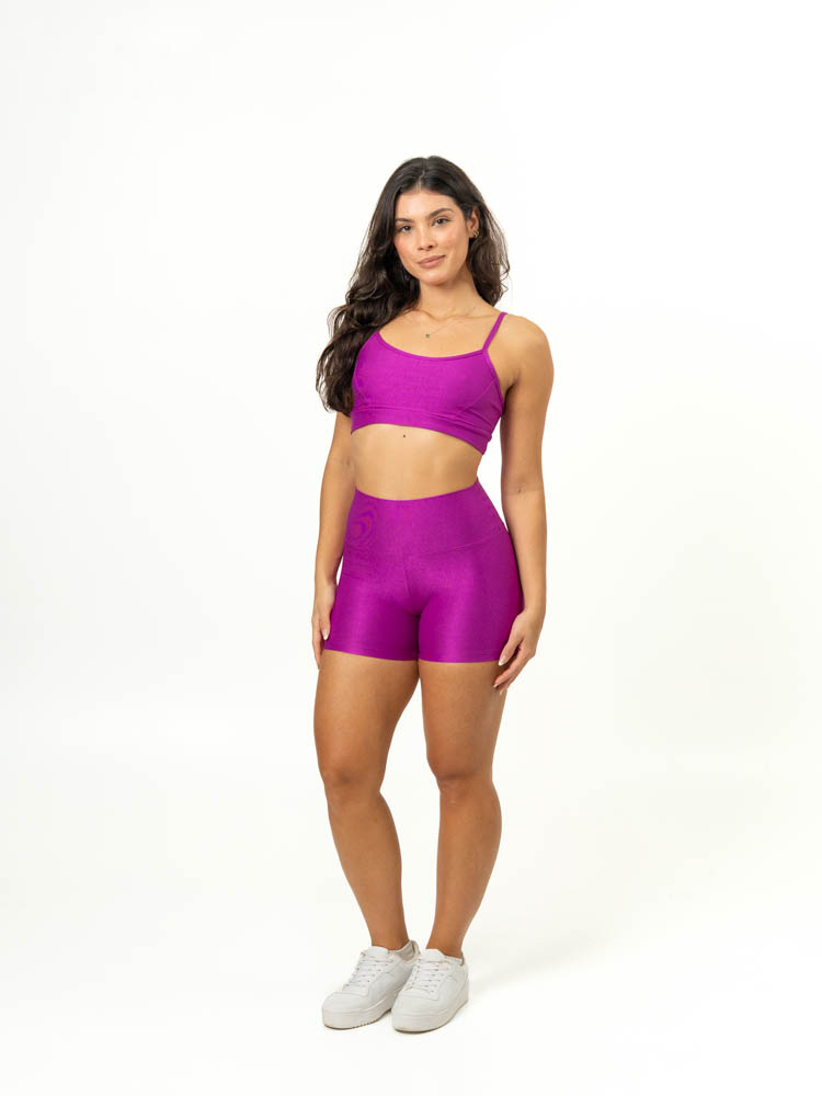 Short Básico + Top Manu – Compressão Púrpura
