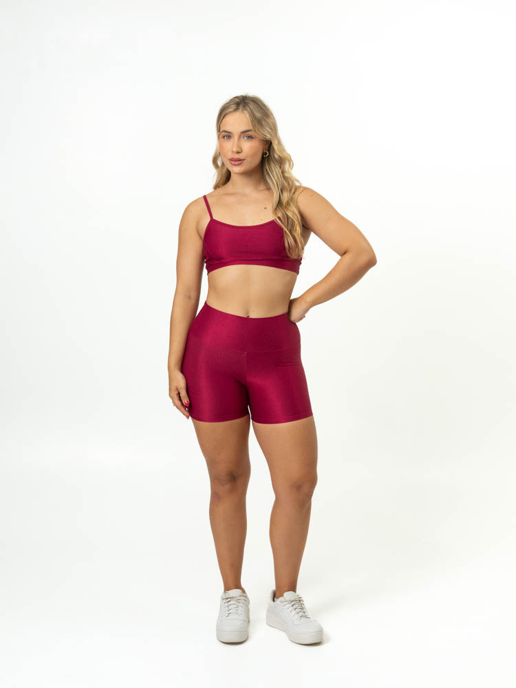 Short Básico + Top Manu – Compressão Rosa Rubi