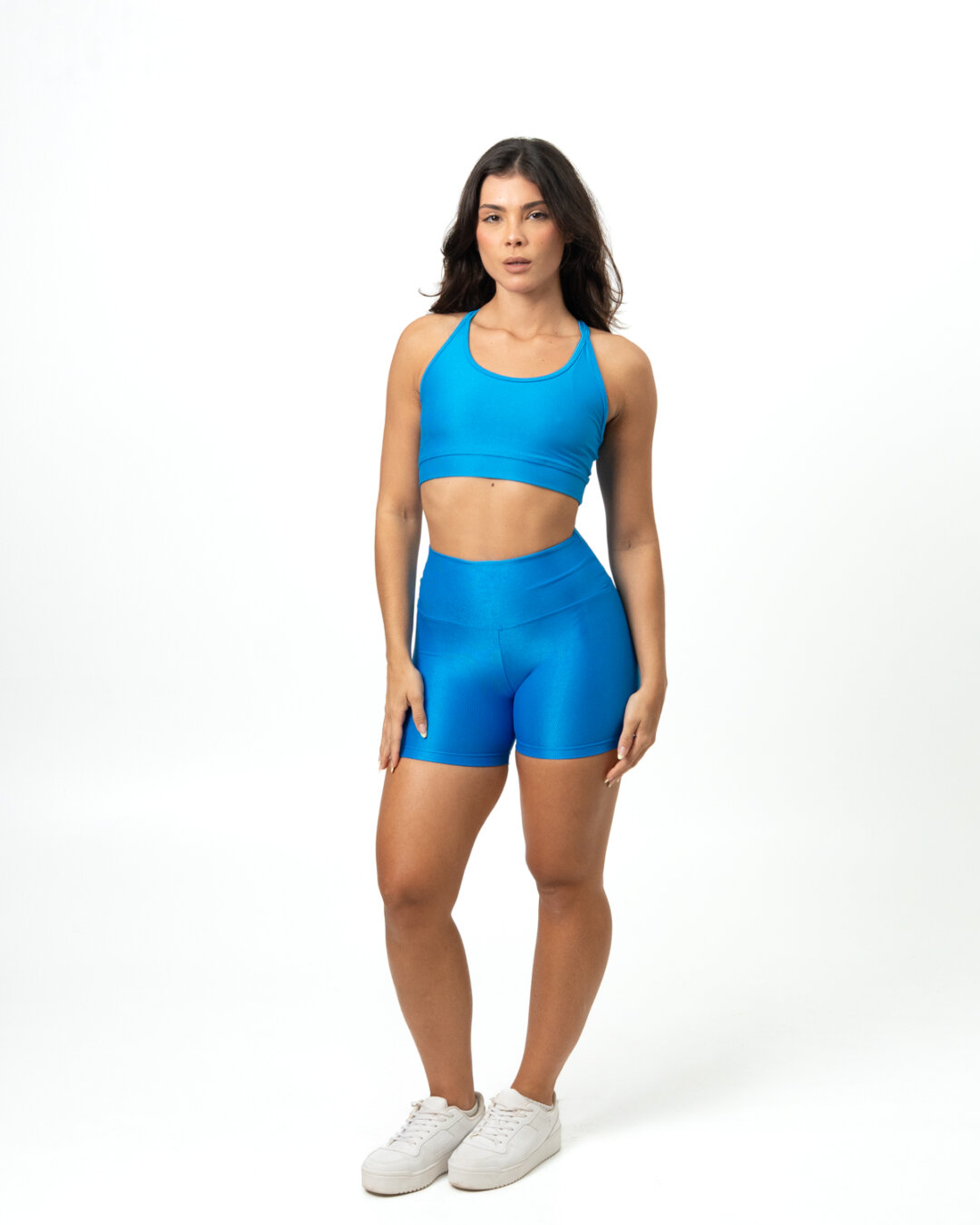 Short Básico + Top Luna - Compressão Azul Safira