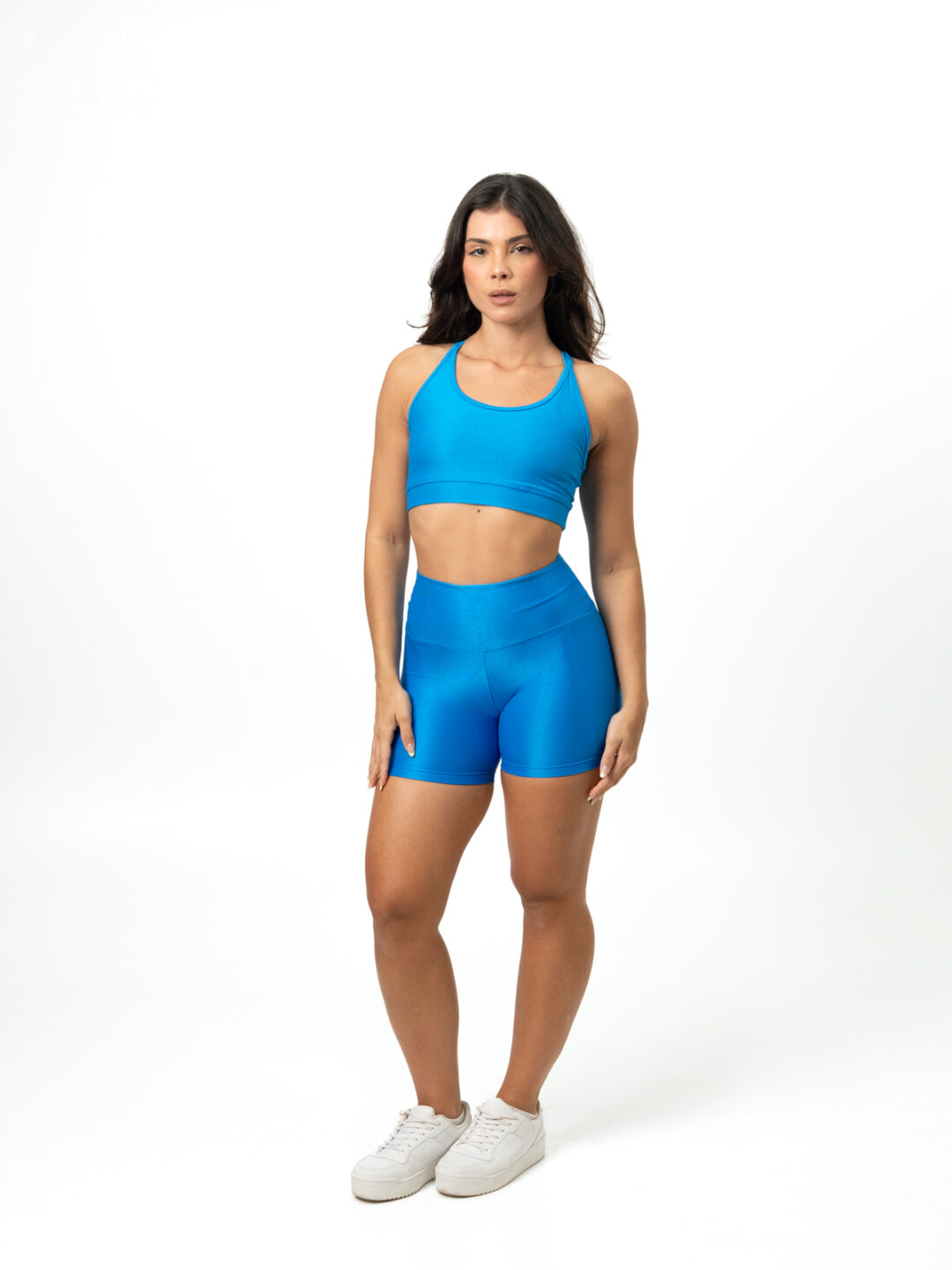 Short Básico + Top Luna - Compressão Azul Safira
