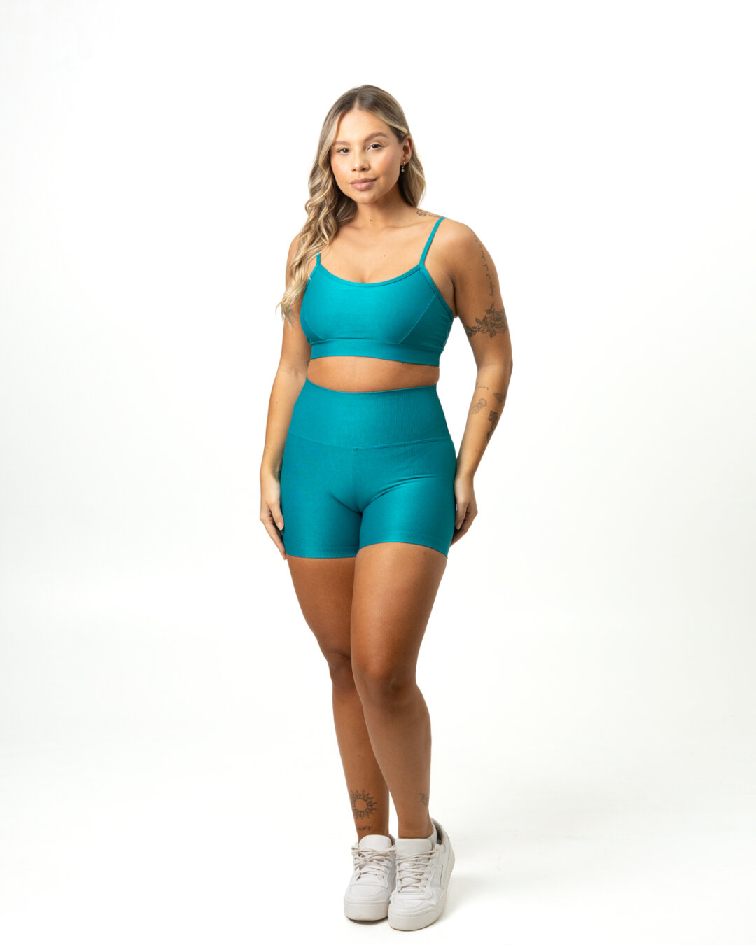 Short Básico + Top Manu – Compressão Turquesa Urban