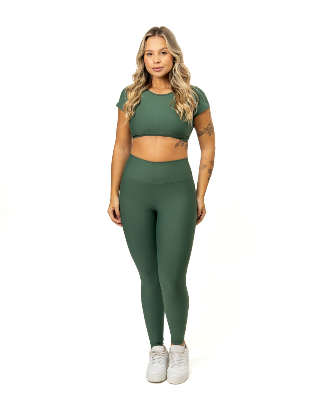 Legging Básica + Top Alice - Light Verde Botanical