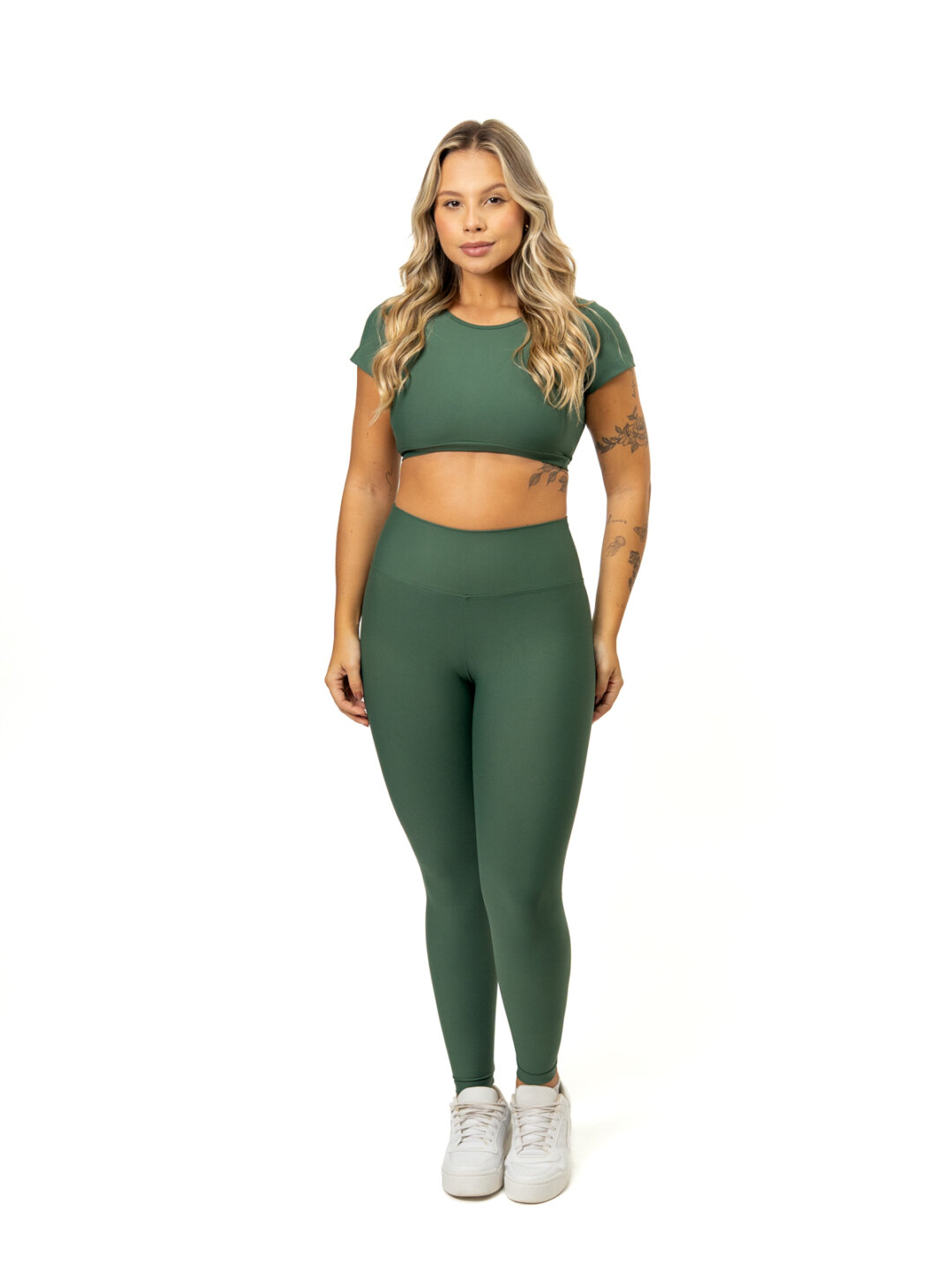 Legging Básica + Top Alice - Light Verde Botanical
