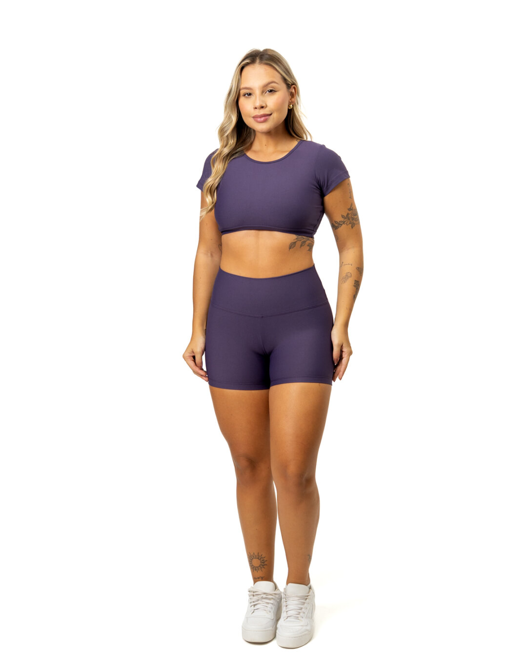 Short Básico + Top Alice - Light Dark Purple