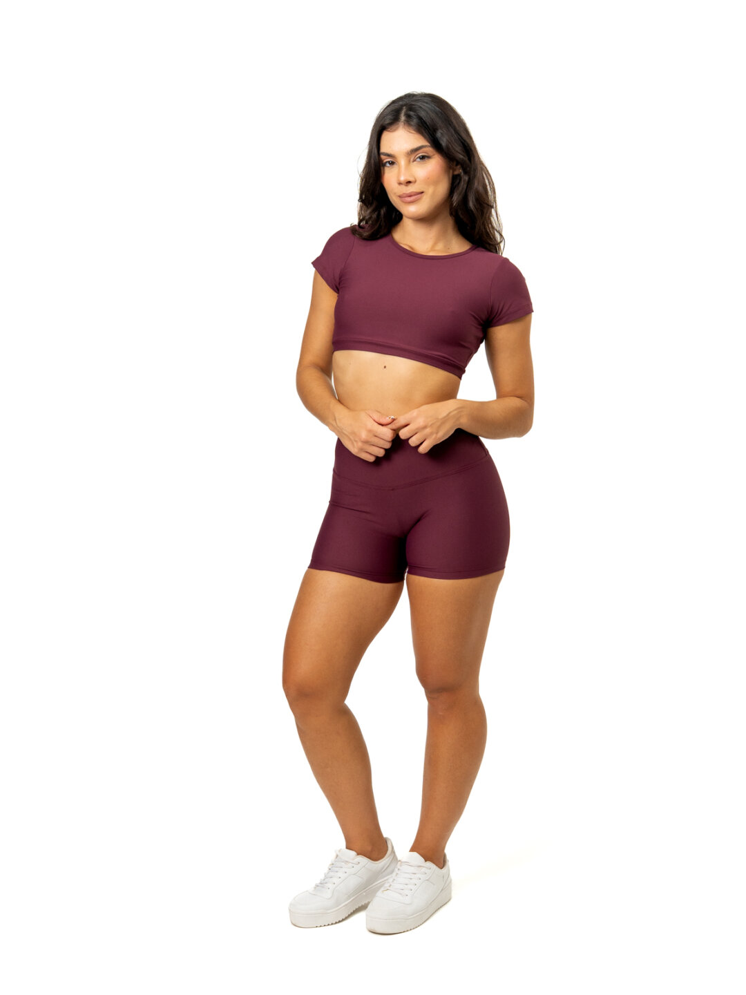 Short Básico + Top Alice - Light Bordo