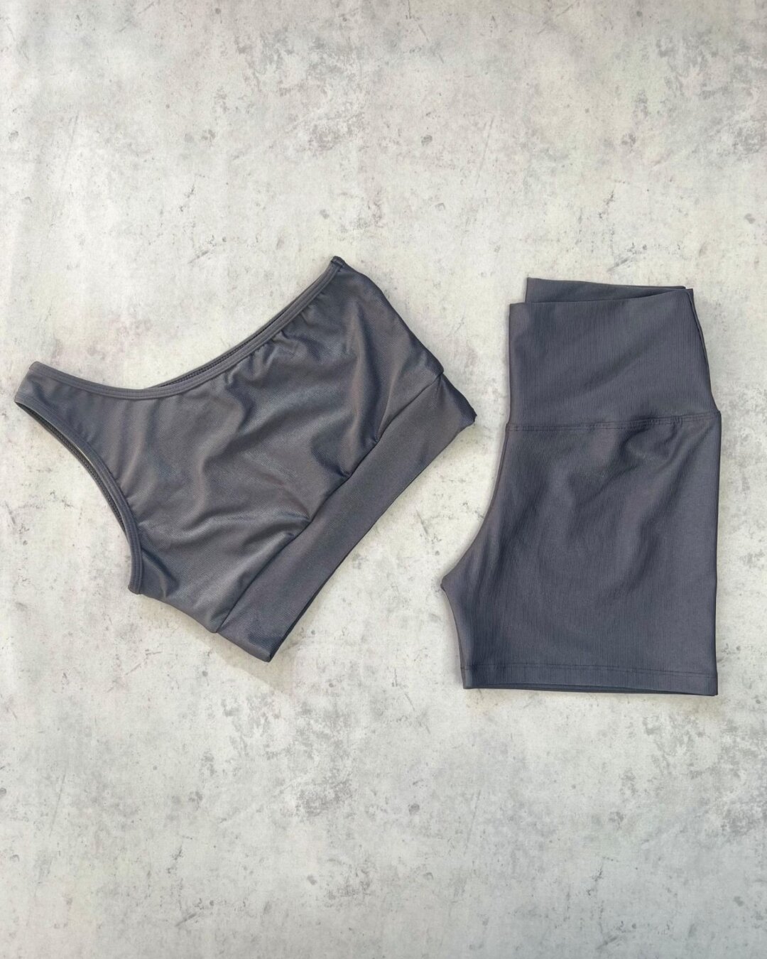 Short Básico + Top Sophia - Compressão Cinza