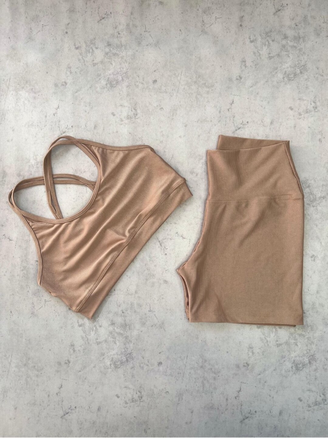 Short Básico + Top Luna – Compressão Cappuccino