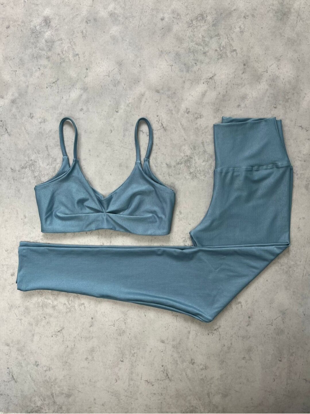 Legging Básica + Top Lívia - Compressão Azul Caribe