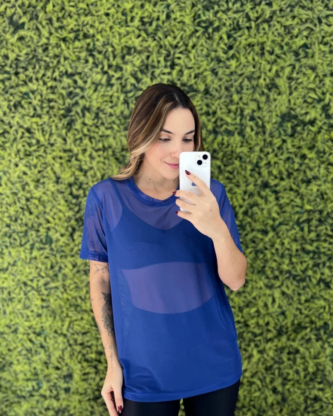 Blusão de Tule - Azul Bic