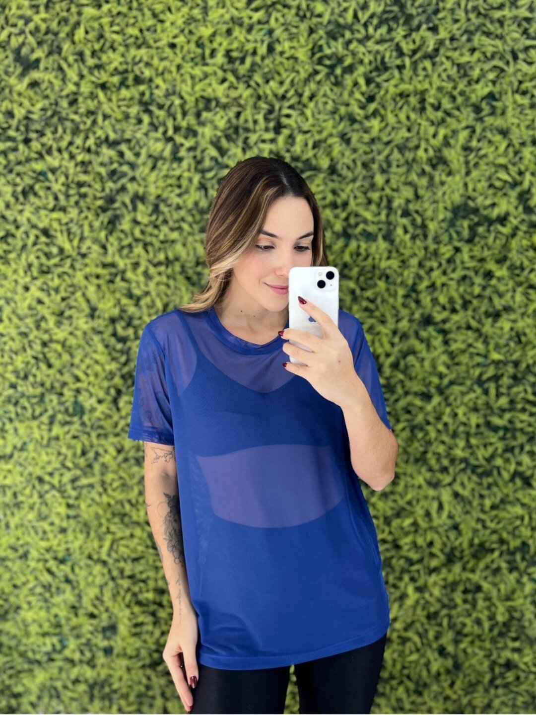 Blusão de Tule - Azul Bic