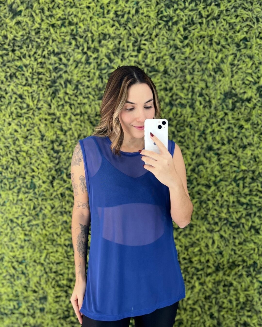 Regata Basic de Tule - Azul Bic