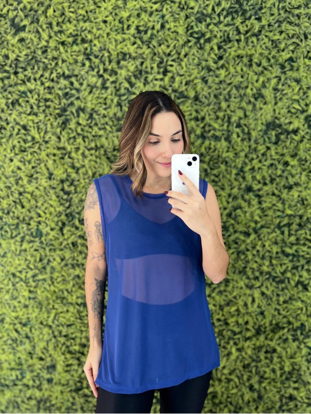 Regata Basic de Tule - Azul Bic