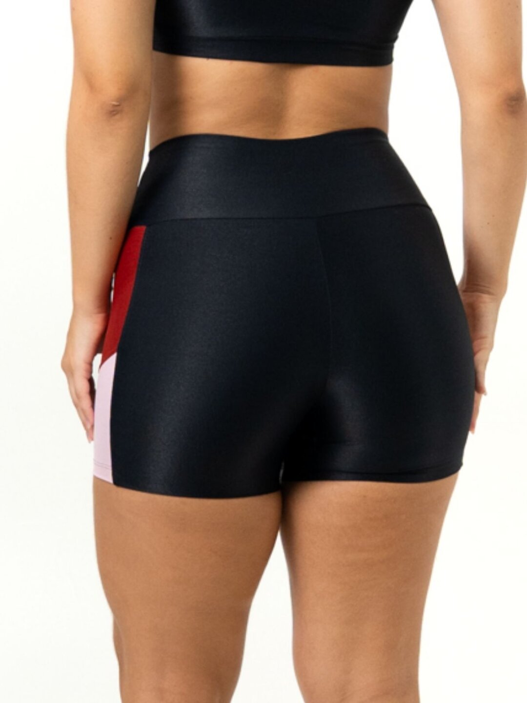 Short Anna Avulso - Compressão Preto/Maça do Amor/Rosa Vintage - Image 2