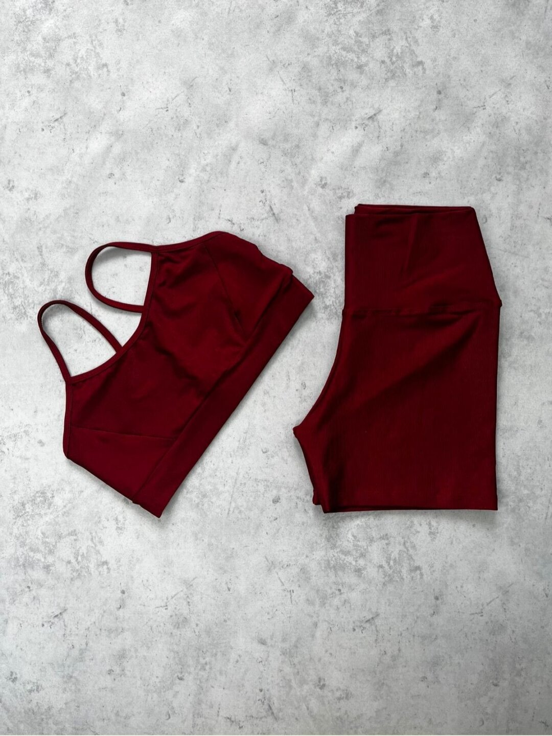Short Básico + Top Manu – Compressão Dark Cherry