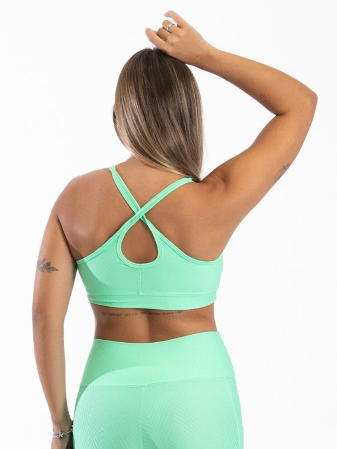 Top Luna Avulso - Jacquard Verde Tiffany - Image 2